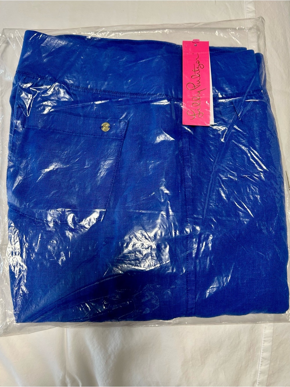 Lilly Pulitzer 33” Beach Mid Rise Linen Palazzo - Picture 4 of 4